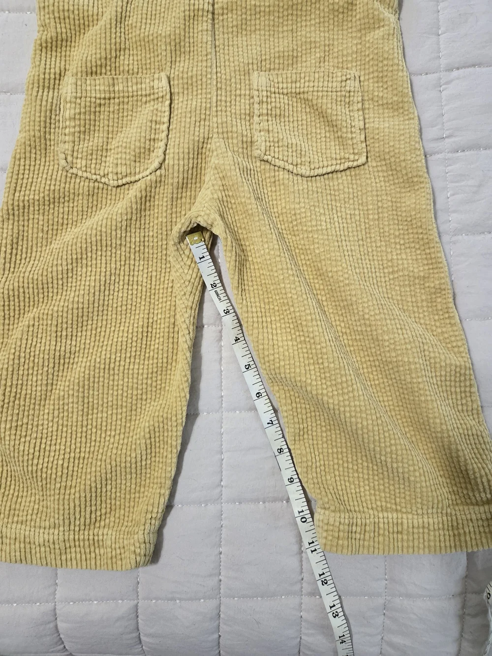 Zara Yellow Corduroy Kids Overalls Romper